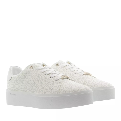 Calvin Klein Flatform Lace Up-Mono White Mono Plateau Sneaker