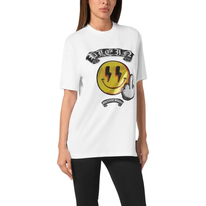 Philipp Plein T-Shirt T-Shirt Smile weiss(Image 3)