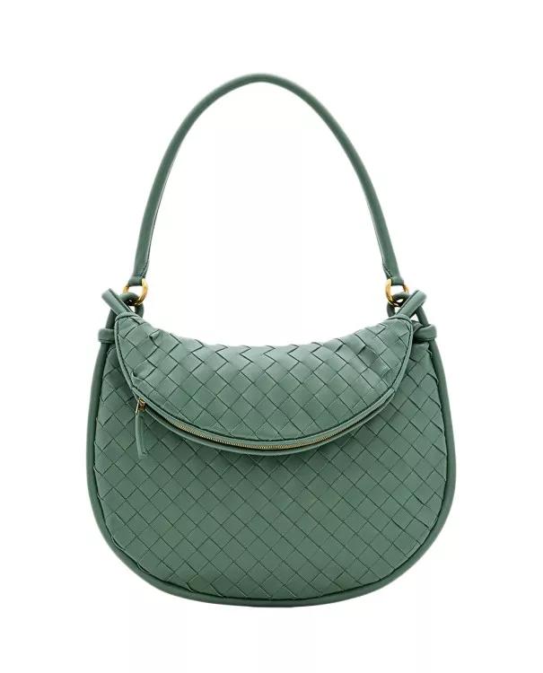 Bottega Veneta Shoppers - Gemelli Small Leather Shoulder Bag in groen-bottega veneta 1