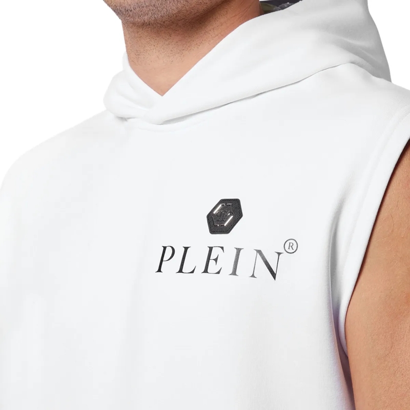 Philipp Plein Top Kapuzen-Sweatshirt Basic weiss(Image 5)