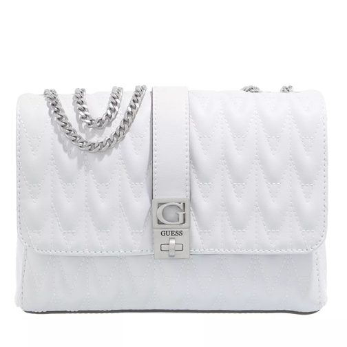 Guess Regilla Convertible Crossbody Flap White Crossbody Bag