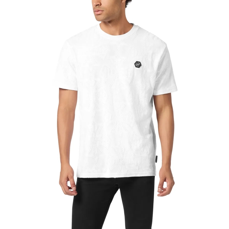 Philipp Plein T-Shirt T-Shirt Rundhalsausschnitt Ss Crest weiss(Image 3)
