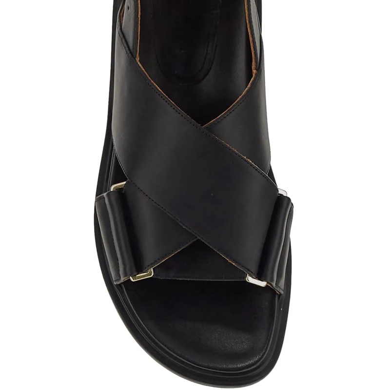 Marni Slides Fb Criscross Sandal Black(Image 7)