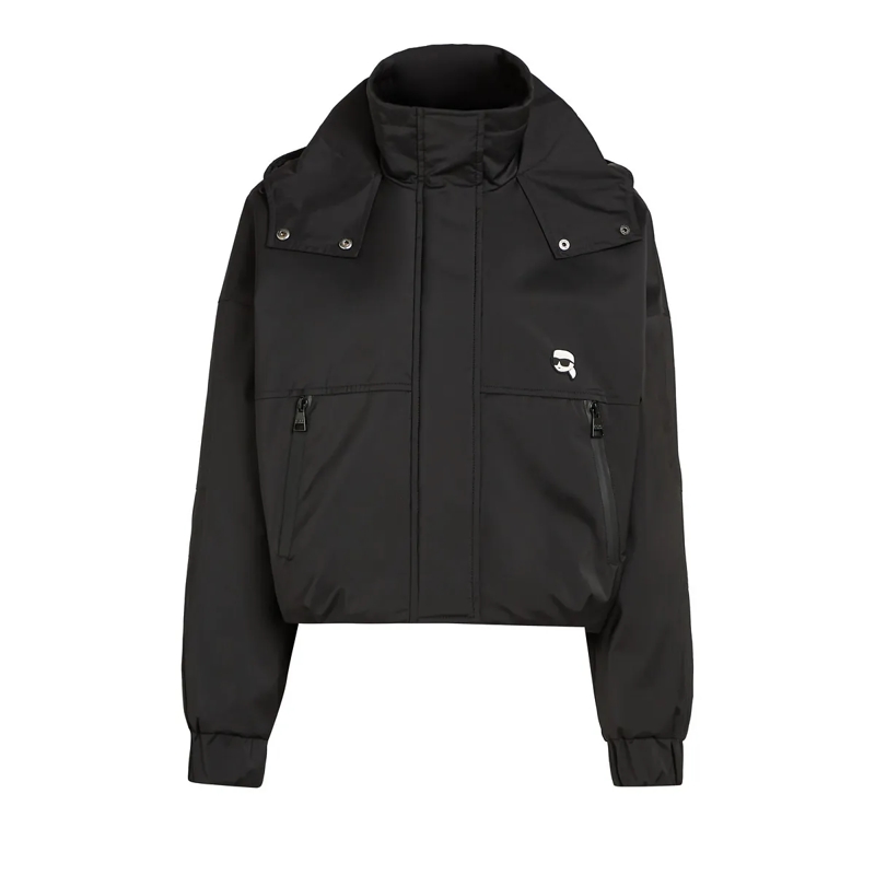 Karl Lagerfeld Daunenjacke Ikon Kapuzenjacke schwarz