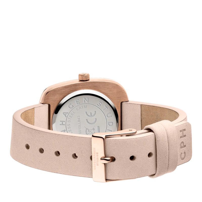 Copenhagen Quarzuhr Echtleder Curved Leather rose(Image 7)