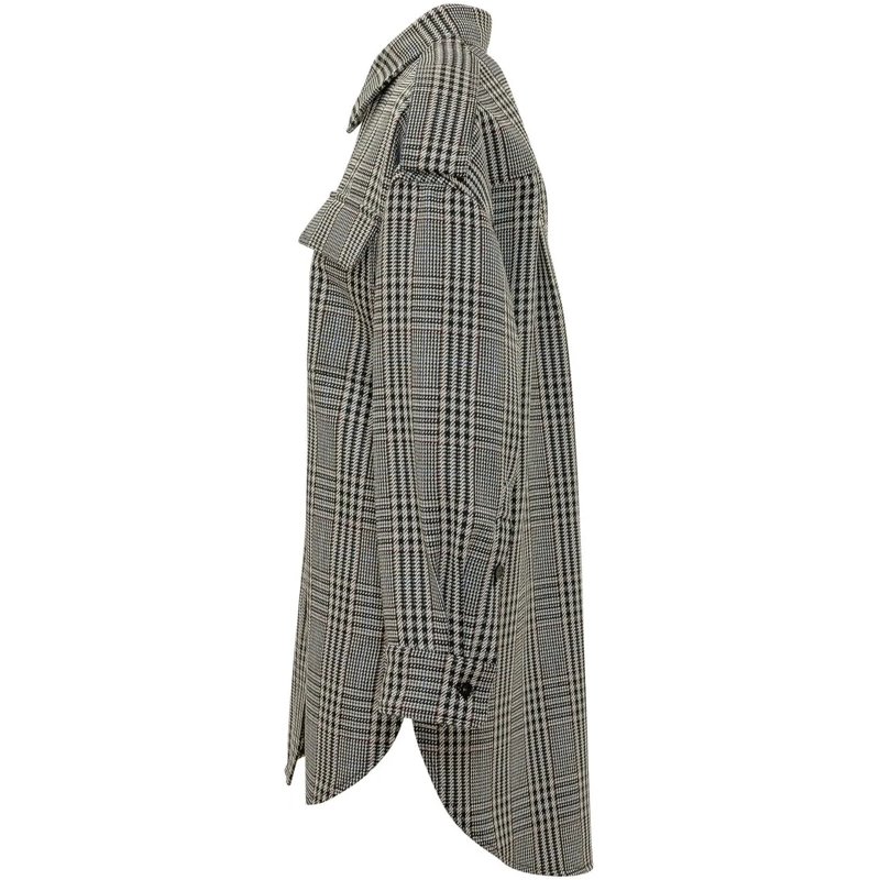 Stella McCartney Veste de transition Sovracamicia Check con Tasche grau(Image 3)