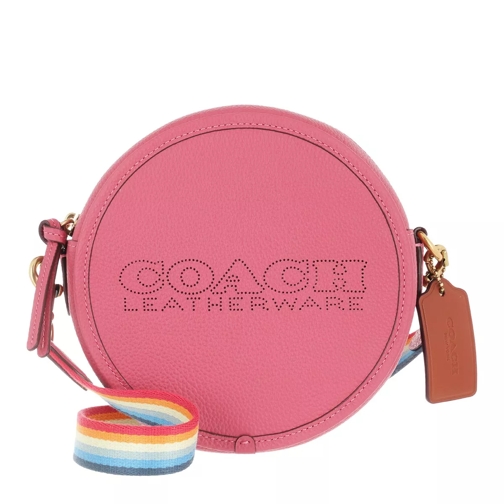 Coach Colorblock Leather Penn Circle Bag B4/Rouge Canteen Bag