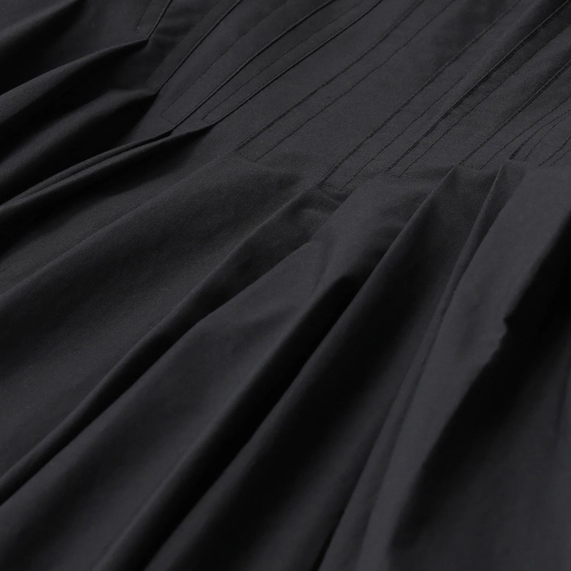 Sportmax Maxikleid Maxikleid Giro aus Baumwolle schwarz(Image 3)