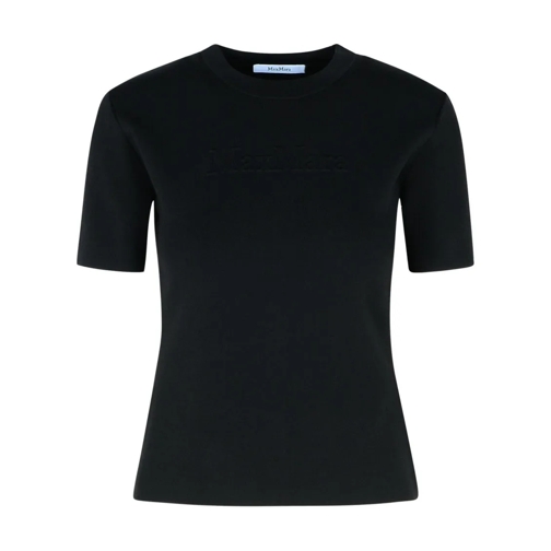 Max Mara T-Shirts 'Segale' Viscose Blend T-Shirt Black