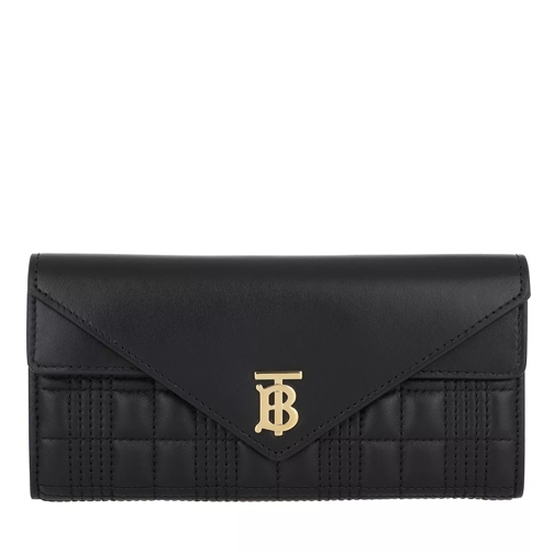 Burberry Continental Wallet Quilted Leather Black Portefeuille continental