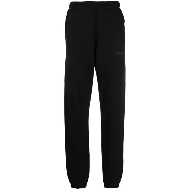 The Attico Penny Logo Embossed Cotton Track Pants Black Jogginghosen