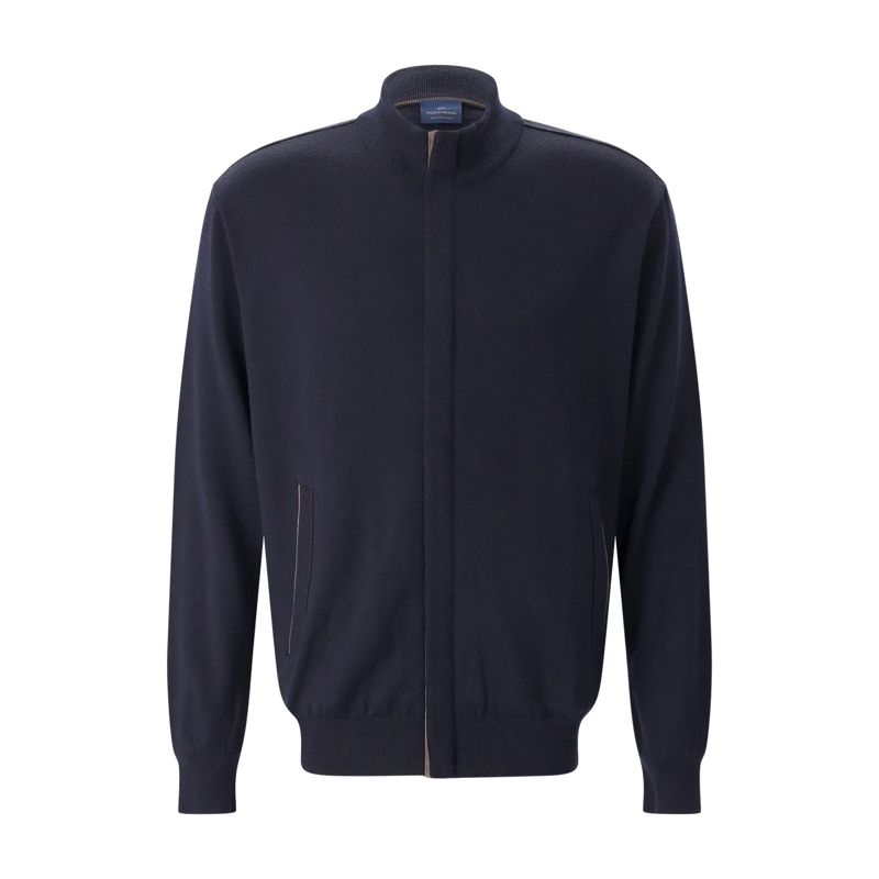 Paul & Shark Strickjacke Strickjacke aus Wolle blau