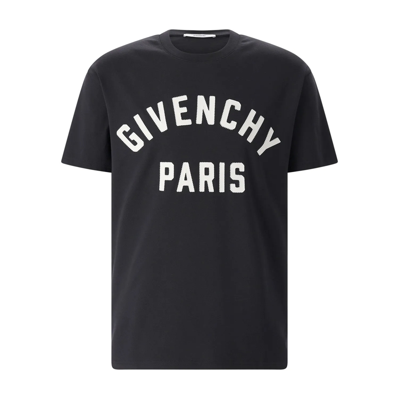 Givenchy T-Shirt Classic Cotton T-Shirt With Arched Logo Black(Image 2)