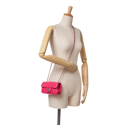 Chanel Sac à bandoulière 2014 Extra Mini Rectangular Classic Lambskin Flap rose (Image 2)