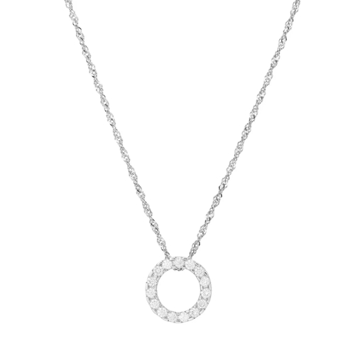 VOLARE Pendant with Necklace 15 Brill ca. 0,30 Platinum Mittellange Halskette