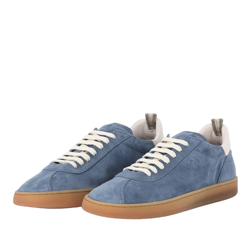Officine Creative Veterschoenen Sneaker Halo aus Veloursleder blau