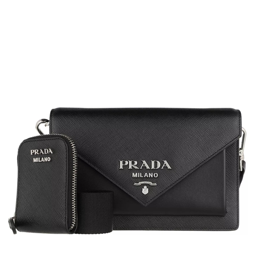 Prada Mini Envelope Bag Leather Black Cross body-väskor