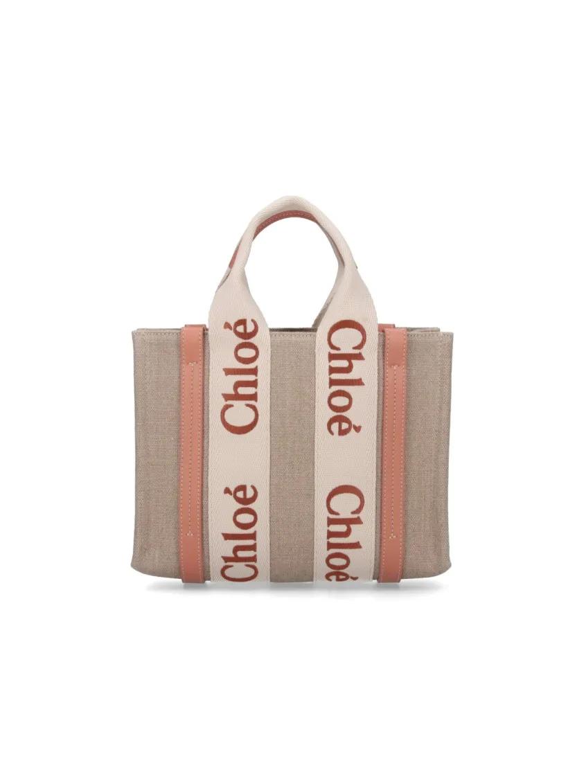 Chloé Shoppers & Totes "Woody" Tote Bag – Beige in beige