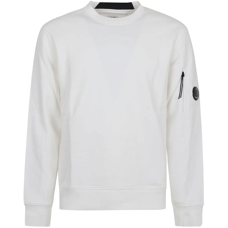 CP Company  crew neck in diagonal raised weiß