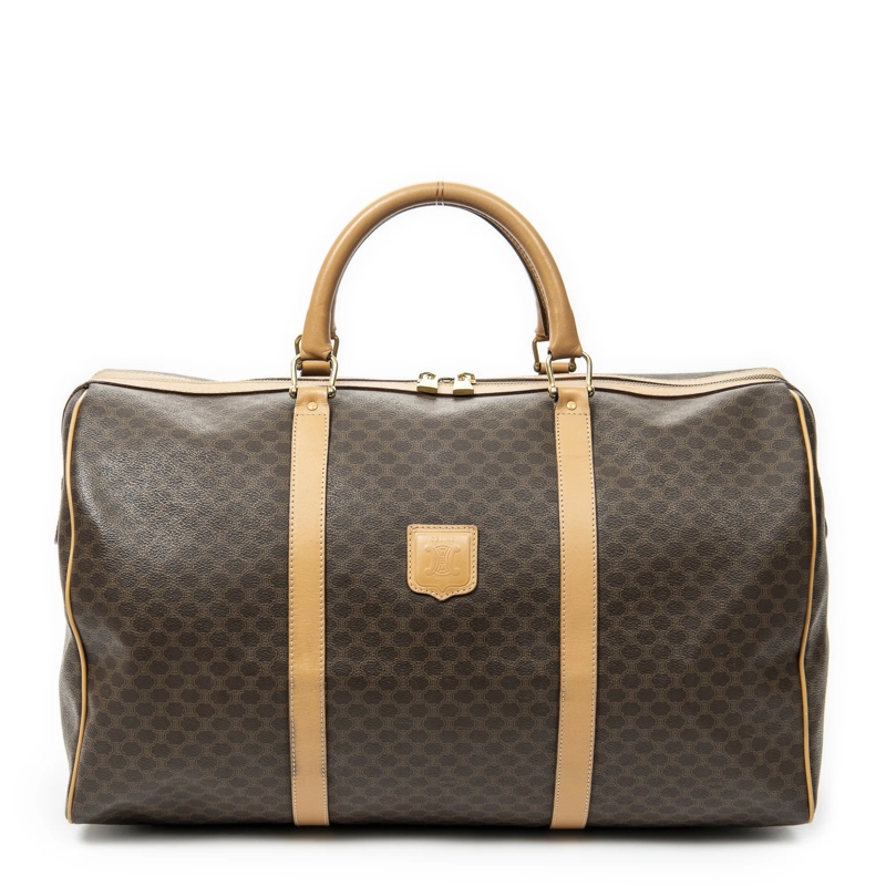 Celine Crossbody Bag Vintage Large Travel Boston braun