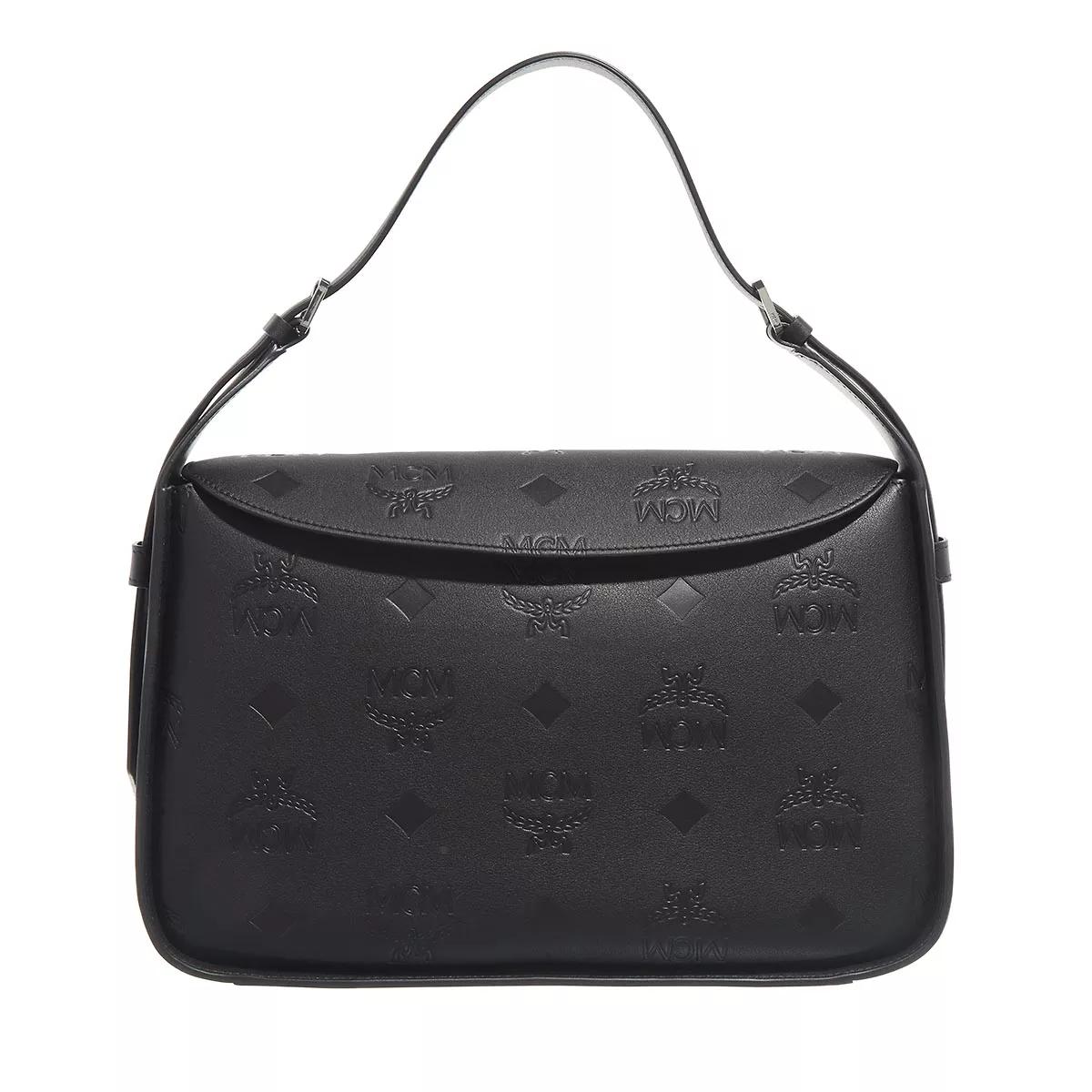 Mcm black 2024 leather bag