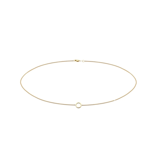 Elli Halskette Choker Panzerkette Kreis Geo Design 375  gold Choker