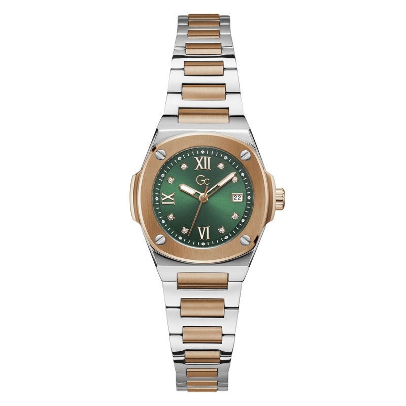 GC Automatikuhr Quarz Tages- Und Datumsuhr Gc Coussin Shape Mini grün