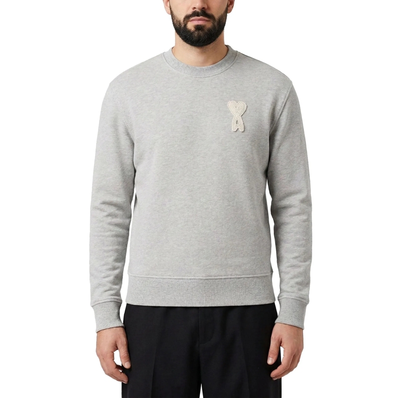 AMI Paris  Sweatshirt mit Logo grau(Image 2)