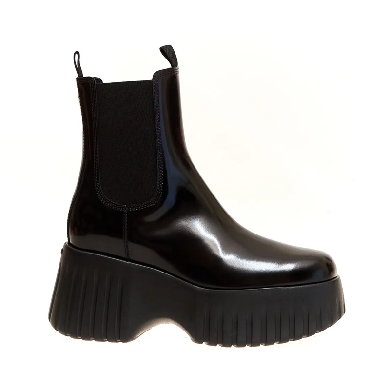 Hogan Stiefel Medium Boot In Black Leather Black