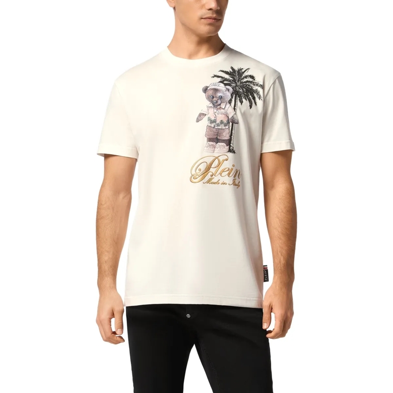 Philipp Plein T-Shirt T-Shirt Rundhalsausschnitt Ss Teddy weiss(Image 3)