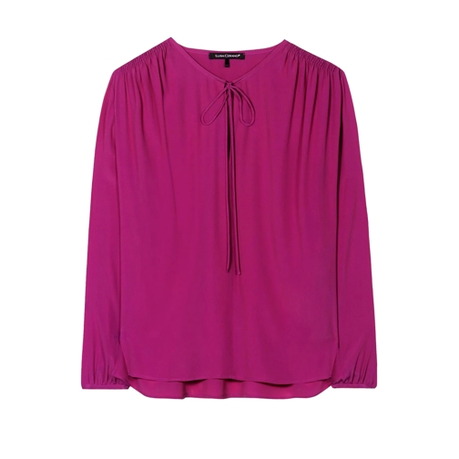 Luisa Cerano Top Bluse mit Bindeband-Detail ultra pink