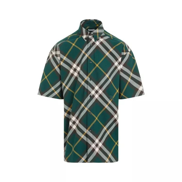 Burberry - Green Check Cotton Shirt - Größe M - green