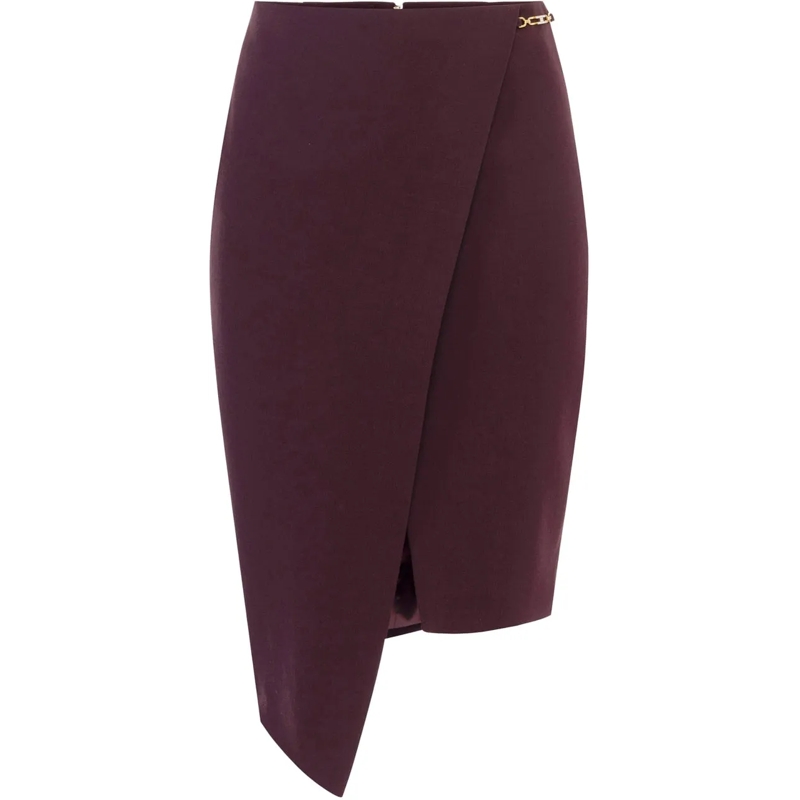 Elisabetta Franchi Jupe midi Skirts Merlot rot