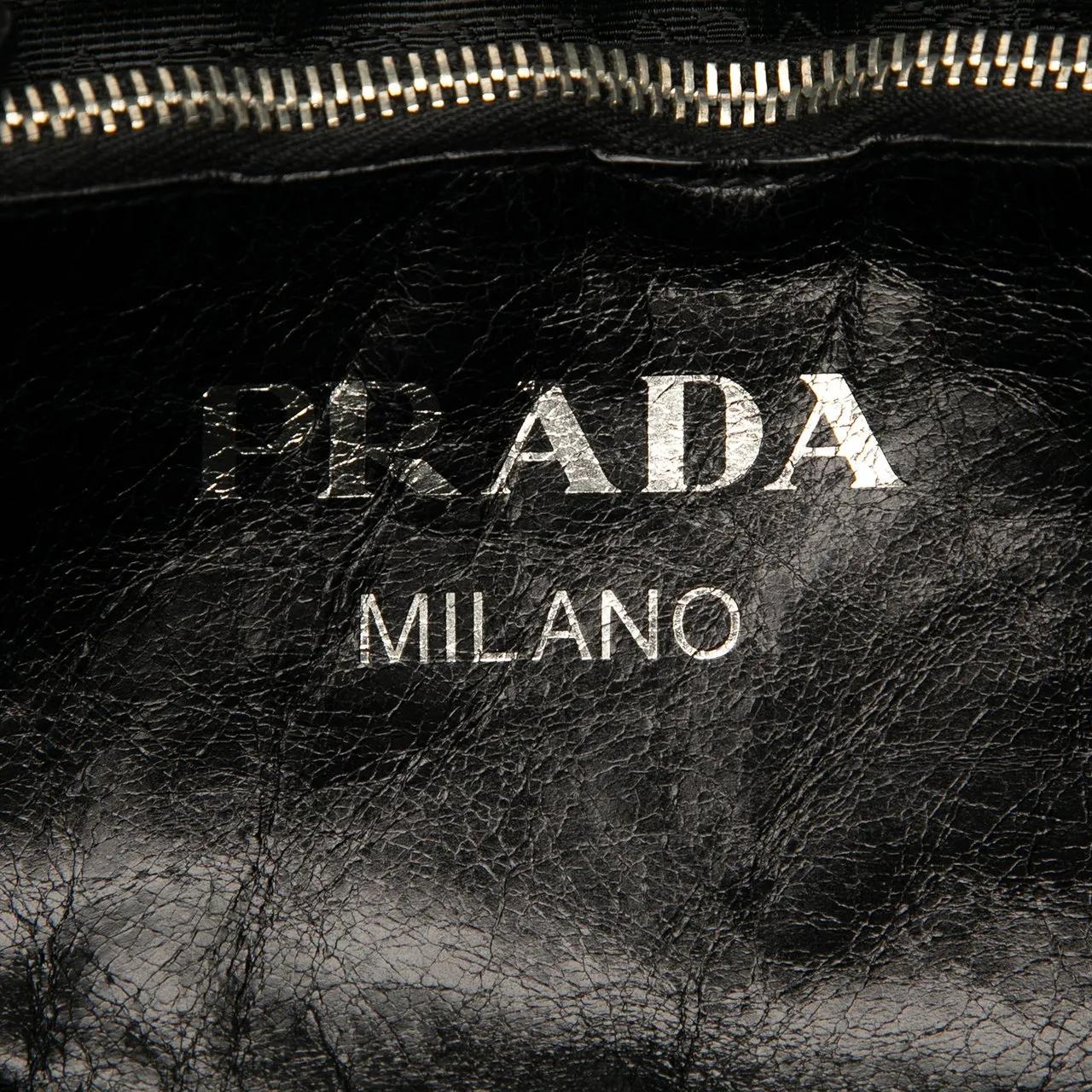 Thumbnail - Prada Shopper - Nappa Leather Antique Skull Tote - Gr. unisize - in Schwarz - für Damen