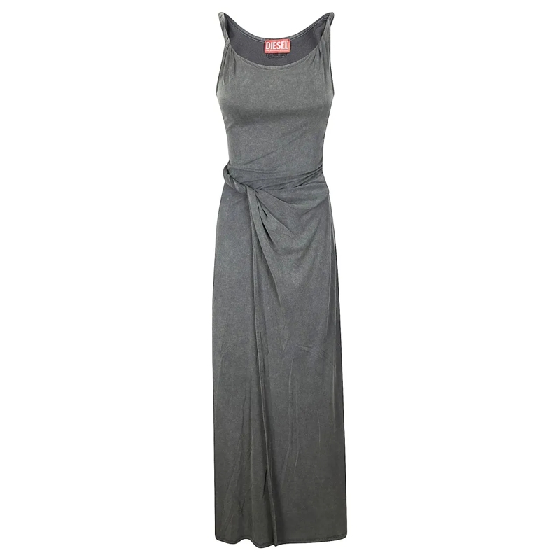 Diesel  Long Slim-Fit Modal Blend Dress Grey