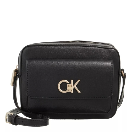 Calvin Klein Re Lock Camera Bag W Flap Ck Black Marsupio per fotocamera