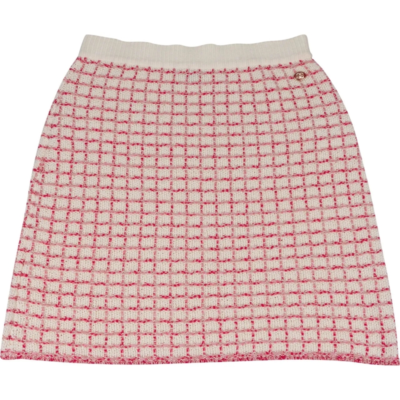 Chanel Midirock Chanel Multicolor Tweed Skirt (DE 34 / FR 36) rot