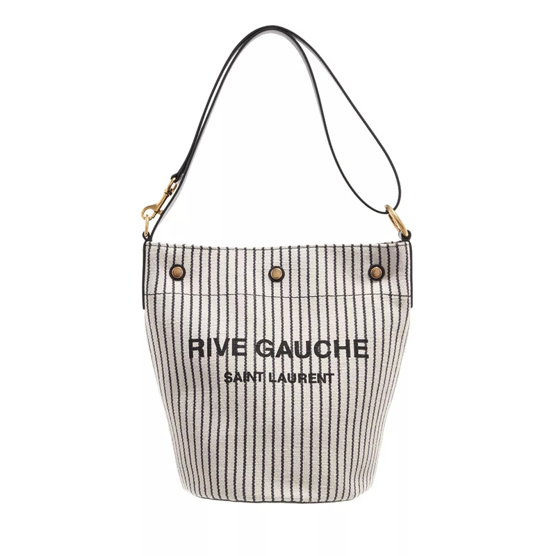 Saint Laurent Bucket Bag Rive Gauche Bucket Bag Cream Black