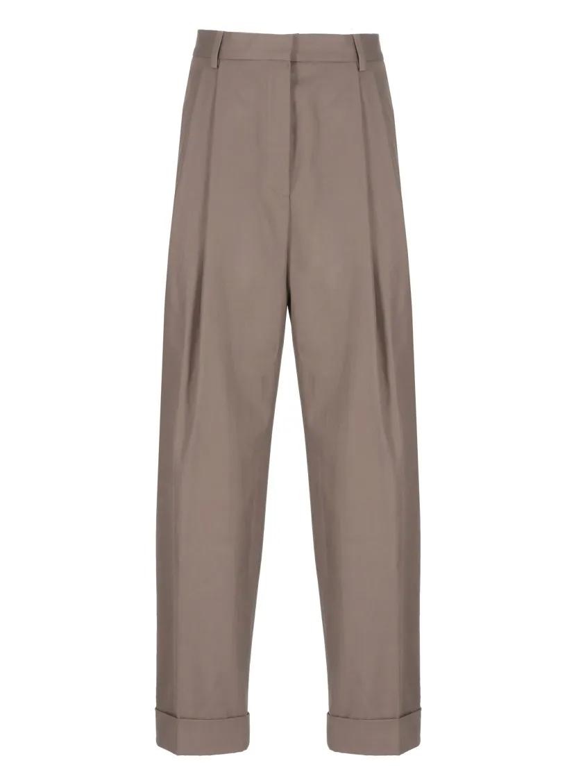 Thumbnail - Dries Van Noten - Relaxed Fit Cotton Pants - Größe 36 - braun