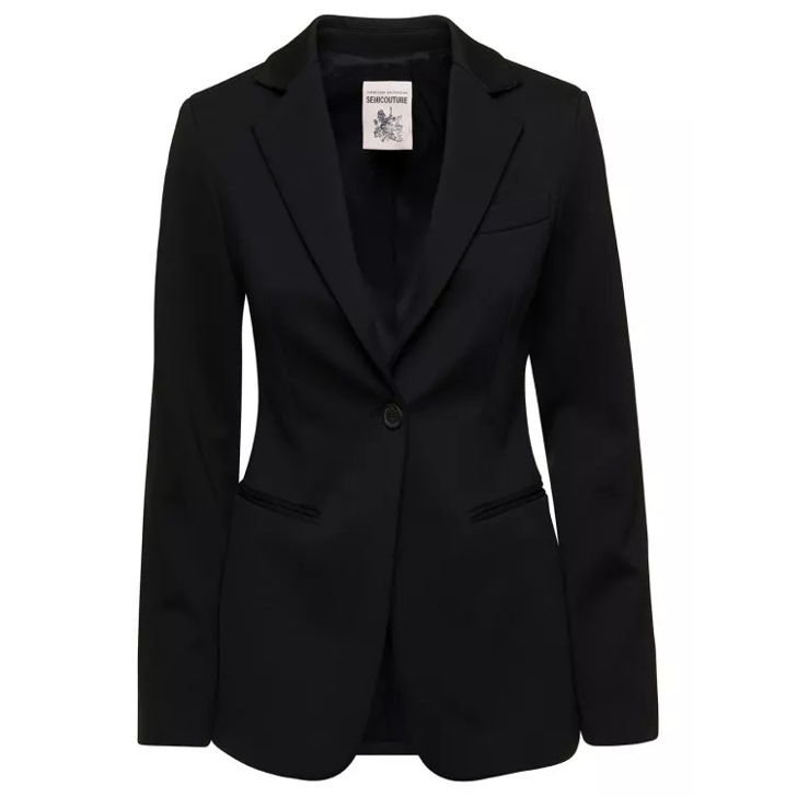 Ladies black sale fitted blazer