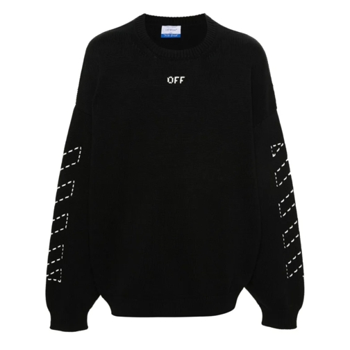 Off-White T-Shirt With Logo Black Langärmelige Oberteile