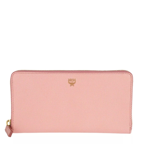 MCM Otti Charm Zippered Wallet Large Pink Portafoglio con cerniera