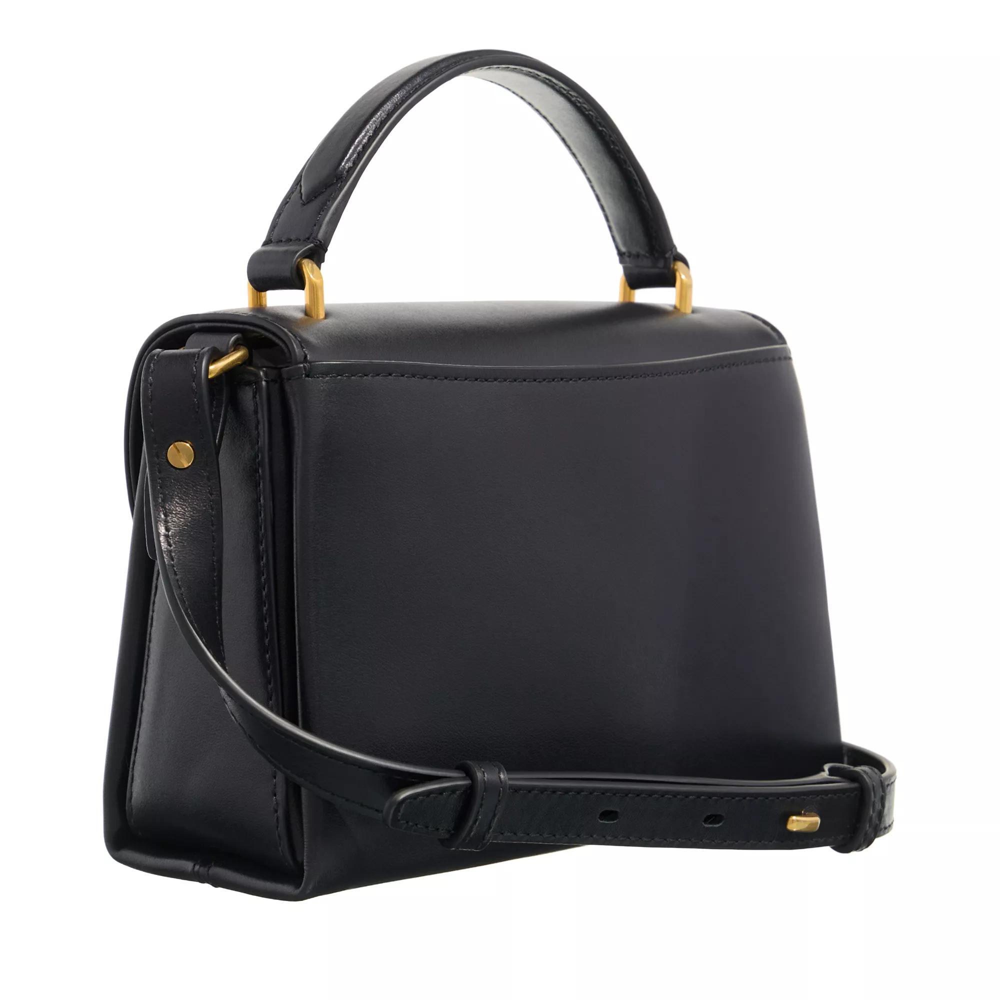 Mulberry Satchels Small Lana Top Handle High Gloss Leather in zwart