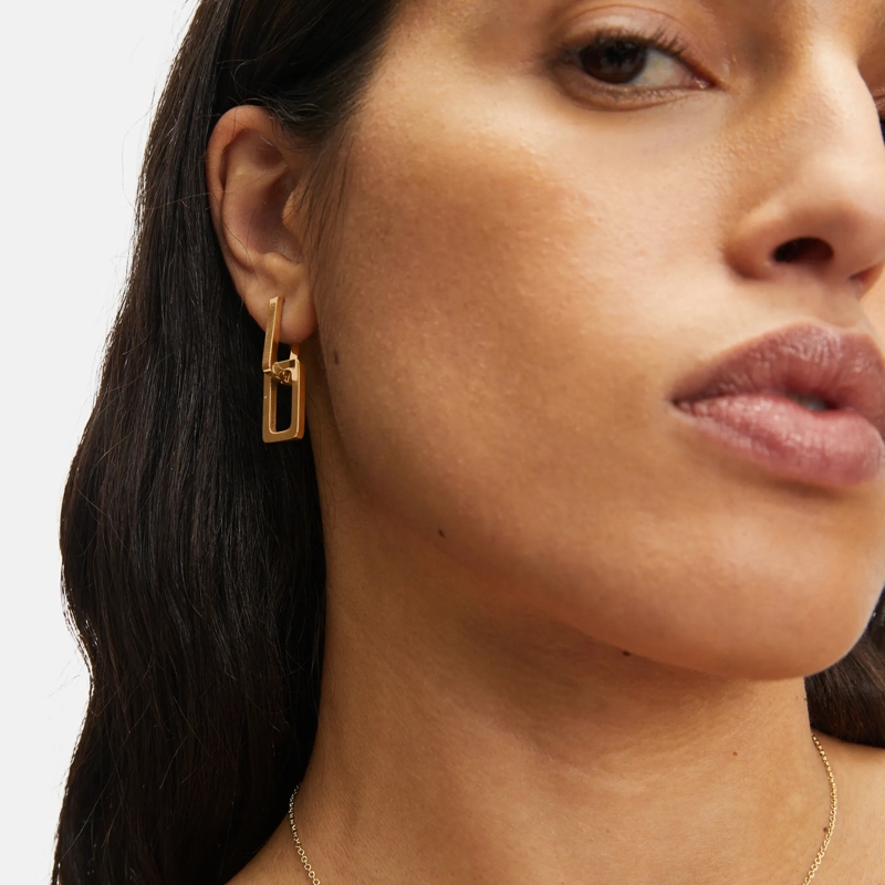 Liebeskind Berlin Ohrstecker Edelstahl The Mini Link gold(Image 2)