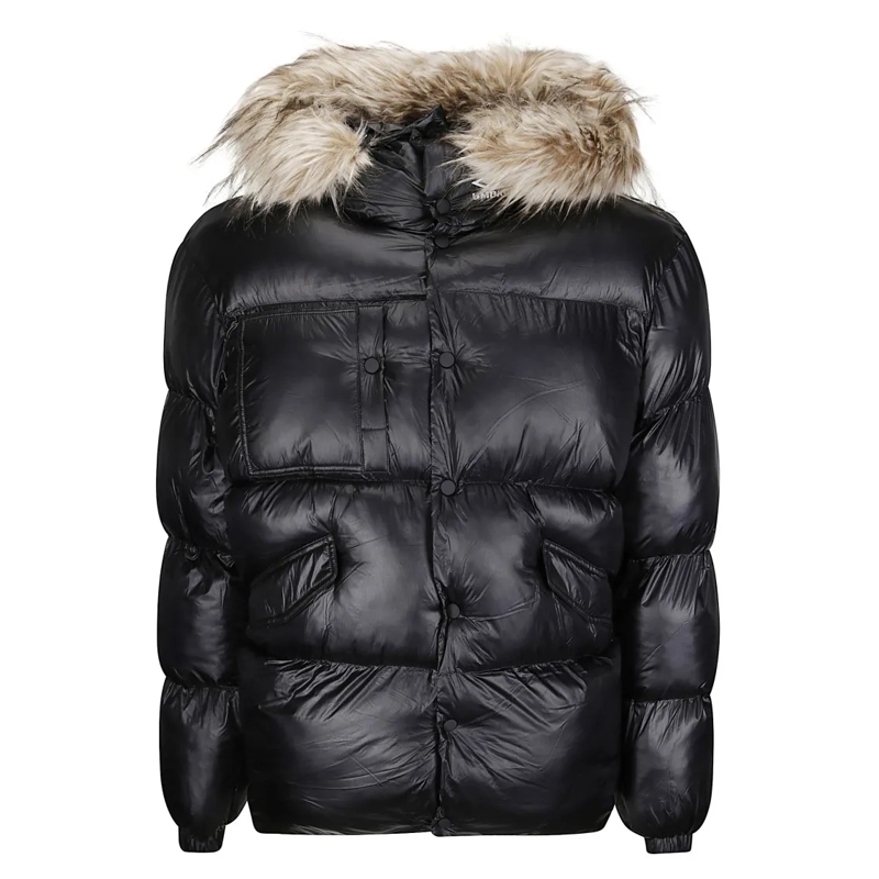 Umbro Donsjas Puffer Jacket With Faux Fur Hood Black