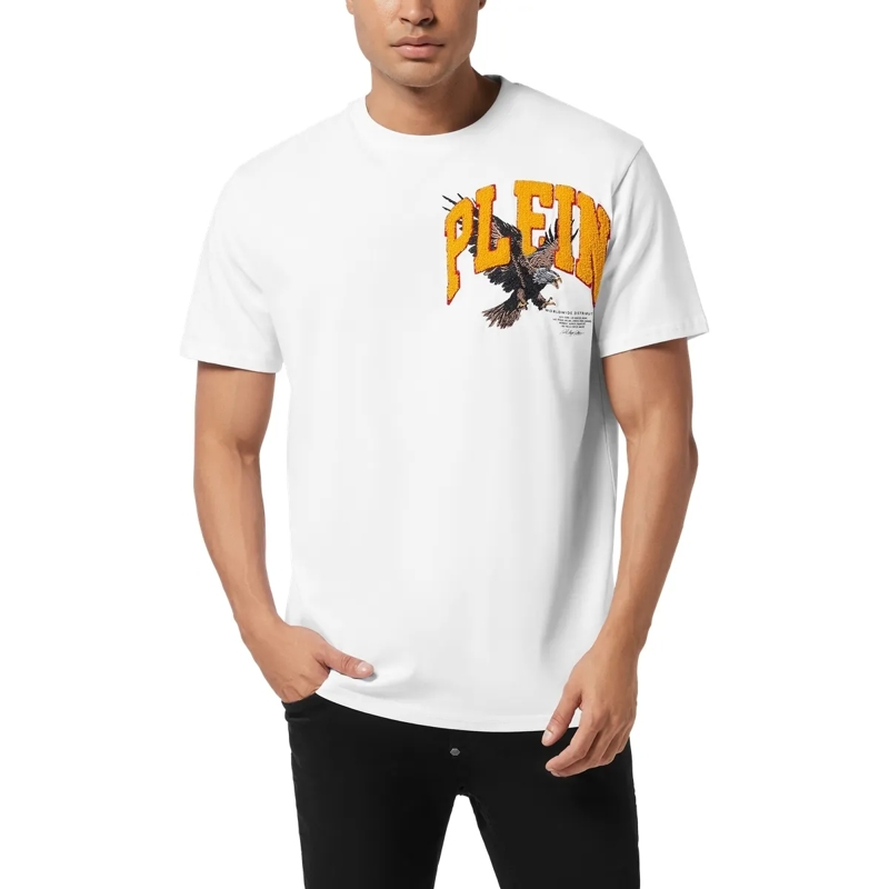 Philipp Plein T-Shirt T-Shirt Round Neck Ss Eagle Embellished weiss(Image 3)