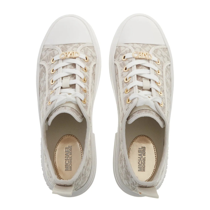 Michael Kors Evy Lace Up Vanilla Low Top Sneaker