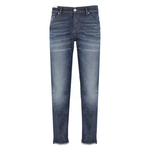 Pt Torino Dark Blue Cotton Jeans Blue 