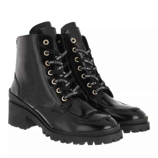 Nubikk Jane Velas Ladies Ankle Boot Black Mirror Leather Stiefelette