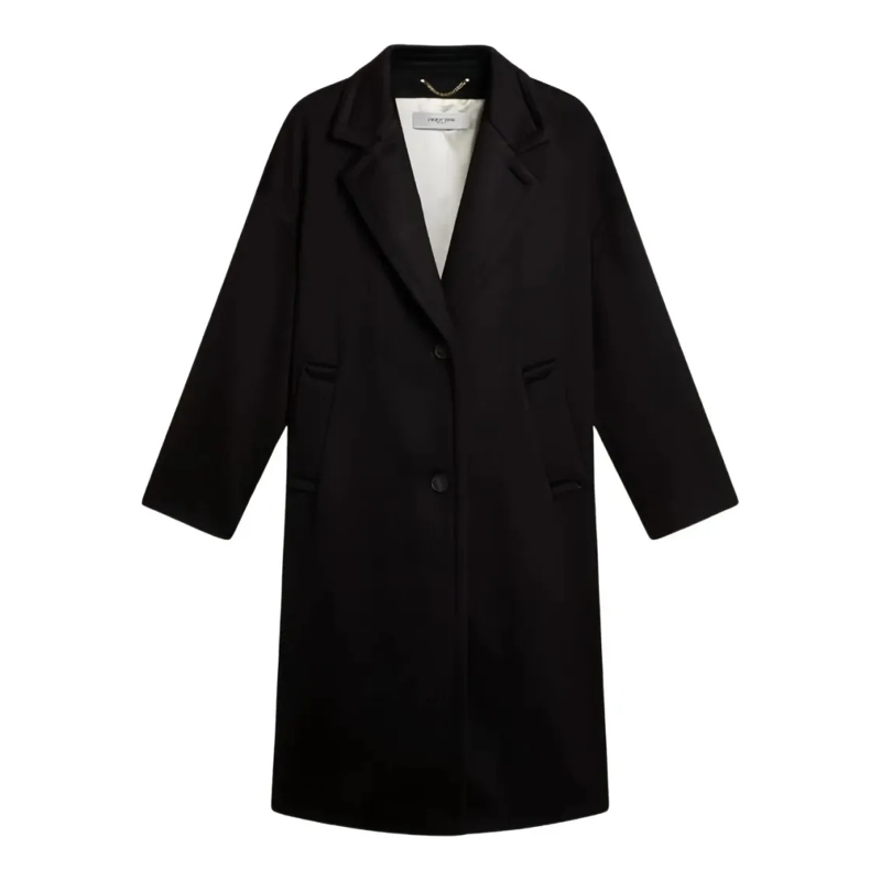 Golden Goose Manteaux de tanche Single-Breasted Welt-Pocket Coat Black